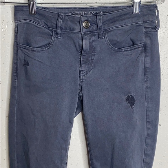 American Eagle Blue Twill Jegging - Picture 2 of 10